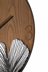 Horloge murale super bois/feuille cm ø 60x2