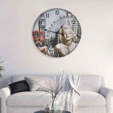 Horloge murale vintage Marilyn Monroe 60 cm