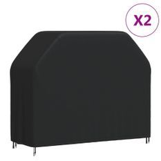 Housses de barbecue 2 pcs 147x61x112 cm tissu oxford 420D