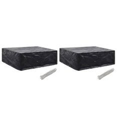 Housses de salon de jardin 2 pcs 8 œillets 250x210x90 cm