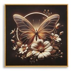 Impression sur toile avec éclairage led papillon laqué et cadre 50 x 4 cm

x50