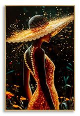 Impression sur toile enluminée laquée avec cadre - 62 x 3,5 cm

x92