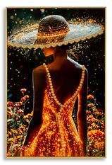 Impression sur toile enluminée laquée avec cadre -b- cm 62 x 3,5

x92