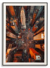 Impression sur toile new york laquée avec cadre -b- cm 72x4x102