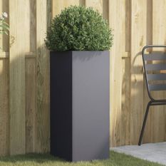 Jardinière anthracite 32x27,5x75 cm acier laminé à froid