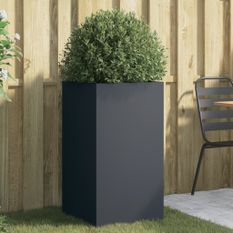 Jardinière anthracite 42x38x75 cm acier laminé à froid