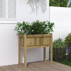 Jardinière avec pieds 70x31x70 cm bois de pin imprégné