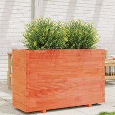 Jardinière cire marron 110x40x72,5 cm bois de pin massif