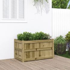 Jardinière d'extérieur 90x50x50 cm bois de pin imprégné