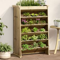 Jardinière de plantes aromatiques 6 niveaux bois pin imprégné