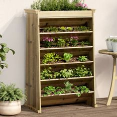 Jardinière de plantes aromatiques 6 niveaux bois pin imprégné