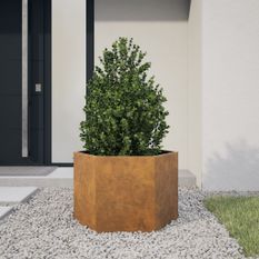 Jardinière hexagone 69x60x45 cm acier corten