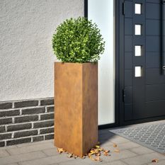 Jardinière triangulaire 40x34,5x70 cm acier corten