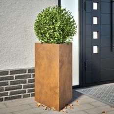 Jardinière triangulaire 50x43x75 cm acier corten