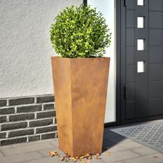 Jardinières 2 pcs 35x35x75 cm acier corten