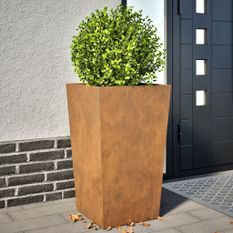 Jardinières 2 pcs 45x45x75 cm acier corten