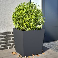 Jardinières 2 pcs anthracite 50x50x50 cm acier