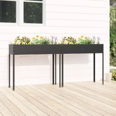 Jardinières 2 pcs Anthracite Acier galvanisé