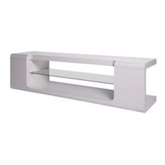 KENDAL Meuble TV - Blanc - L 150 x P 40 x H 40 cm