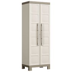 Keter Armoire de rangement à étagères Excellence Beige et taupe 182 cm