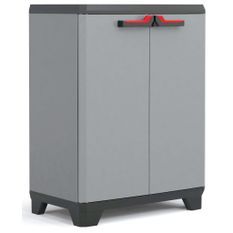 Keter Armoire de rangement basse Stilo Gris et noir 90 cm