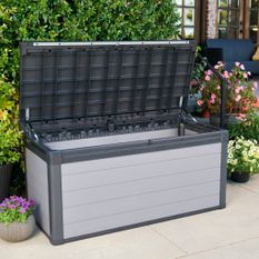 Keter Boîte de rangement de jardin Premier 570 L Gris