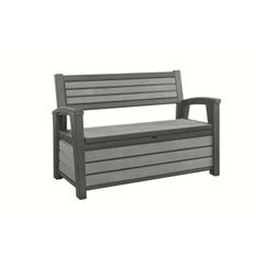 KETER Coffre-banc jardin en résine Brossium - 227 L - Gris