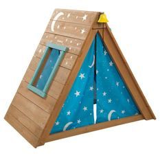 KIDKRAFT - Tipi cabane en bois enfant avec mur d'escalade
