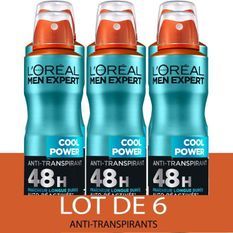 L'OREAL MEN EXPERT Lot de 6 déodorant Cool Power - 200 ml