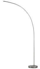Lampadaire à LED arc métal argenté Malasy H 185 cm