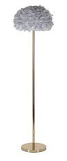 Lampadaire à plumes gris design métal doré élégantes SLIM