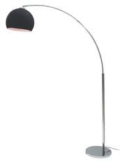 Lampadaire arc Malasy 185 cm - Élégance métal chromé et noir