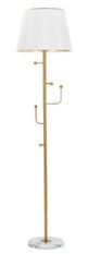 Lampadaire design avec patères et base effet marbre LORY