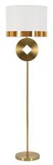 Lampadaire design doré avec abat-jour tissu élégant ALMA