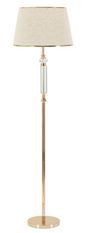 Lampadaire design doré élégant et abat-jour beige PRAGA