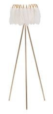 Lampadaire design plumes blanches doré MONA