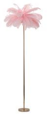 Lampadaire design plumes roses doré PALM