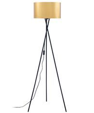 Lampadaire Kima 140 cm - Cuivré et trépied en métal noir pour un style moderne