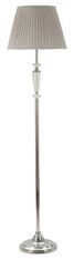 Lampadaire métal argenté avec abat-jour gris Safy