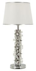 Lampe de table argentée décor floral FLEUR