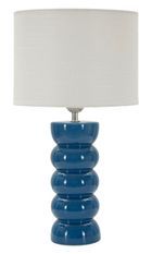 Lampe de table bleu céramique design sculptural moderne TORR