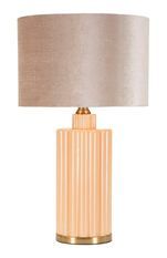 Lampe de table design élégante pied rainuré nacré PERLY