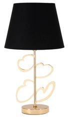 Lampe de table dorée design avec abat-jour noir Harts