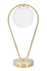 Lampe de table dorée design avec sphère en verre GLAMY DROP