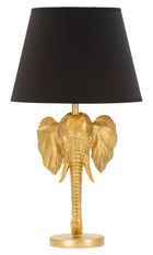 Lampe de table éléphant noir doré Éléphant PRESTIGE