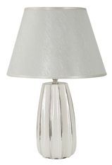 Lampe de table Emmi blanc argent design doux élégant