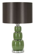 Lampe de table Eva Trois verre vert velours noir design chic