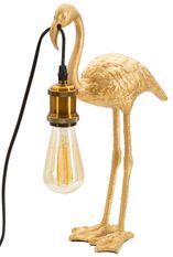 Lampe de table Flamant rose design dorée originale et ludique LORIE