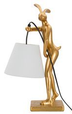 Lampe de table lapin doré abat-jour blanc LILOU