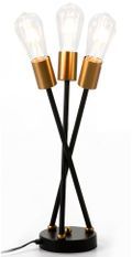 Lampe de table métal noir et doré Sarita H 45 cm